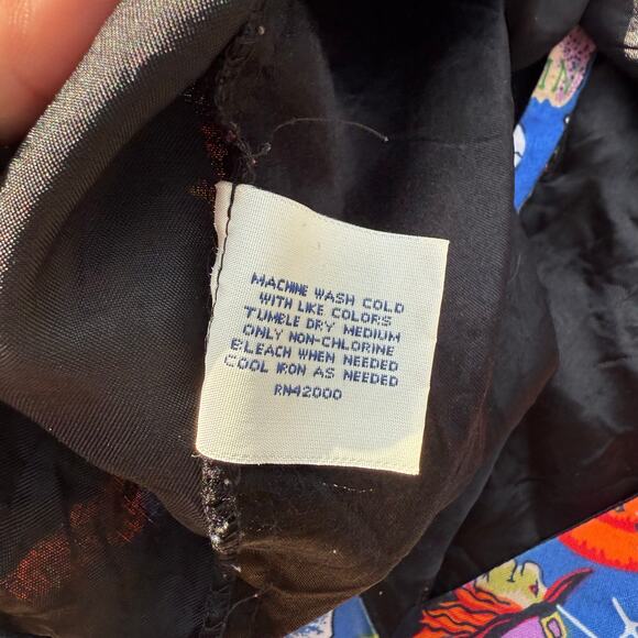 Vintage 90s Basic Editions Halloween Vest Jack'o'Lantern Ghost Bat Full Moon 2X - Picture 7 of 7